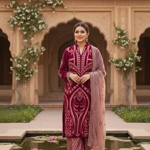 Classy Velvet Winter Shalwar Kameez